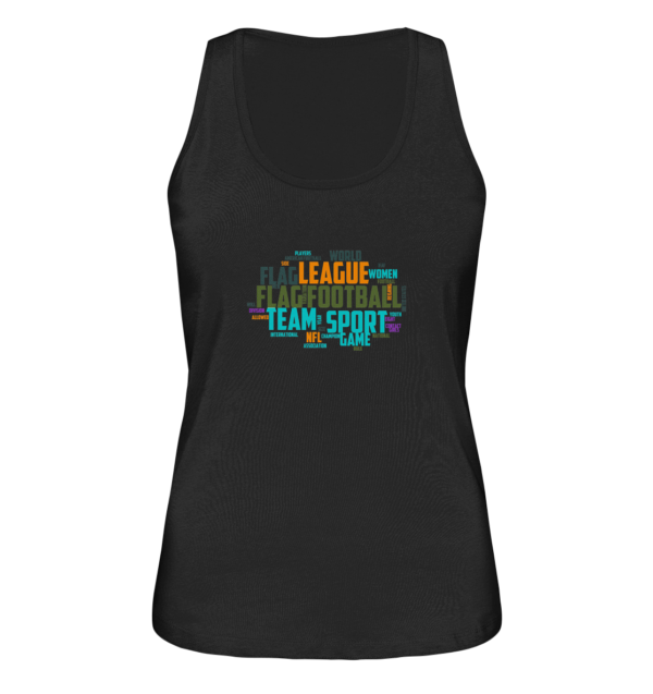 Flag Football Word Bubble - Ladies Organic Tank-Top - Amfoo Shop