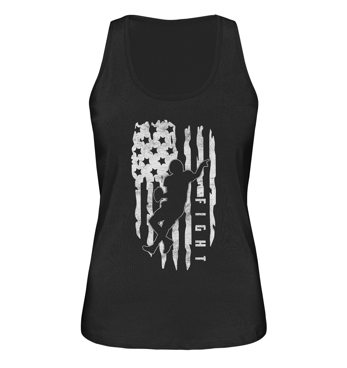 USA Flag Fight - Ladies Organic Tank-Top - Amfoo Shop