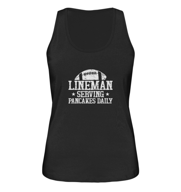 Lineman Serving Pancakes - Ladies Organic Tank-Top - Amfoo Shop