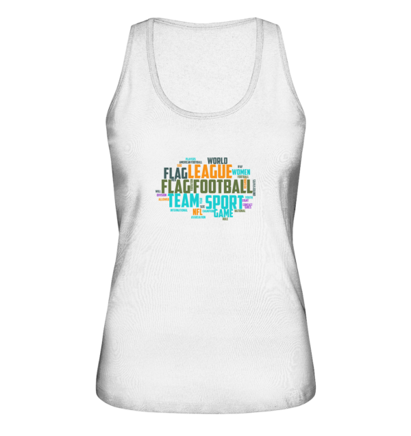 Flag Football Word Bubble - Ladies Organic Tank-Top - Amfoo Shop