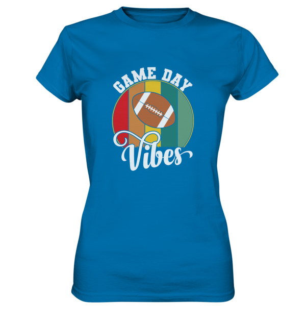 Game Day Vibes White - Ladies Premium Shirt - Amfoo Shop