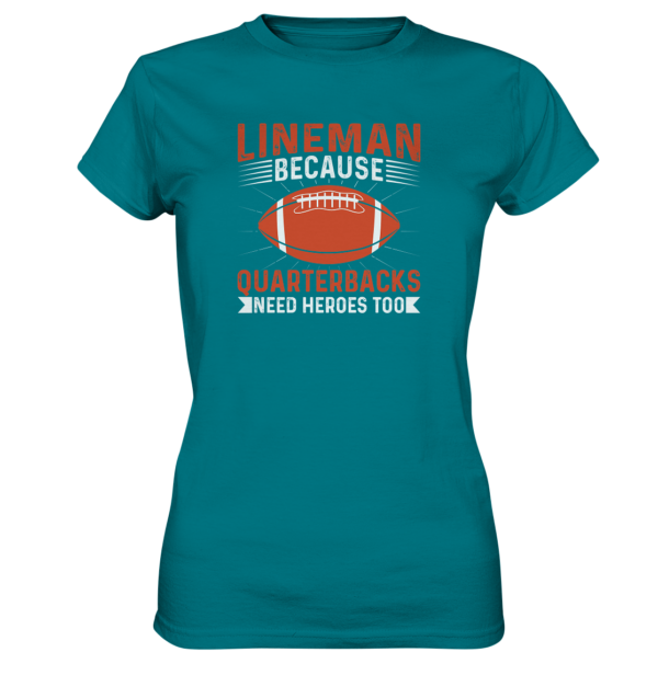 Lineman Quarterback Heroes - Ladies Premium Shirt - Amfoo Shop