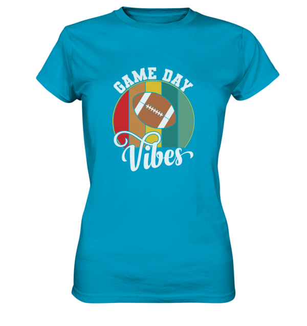 Game Day Vibes White - Ladies Premium Shirt - Amfoo Shop