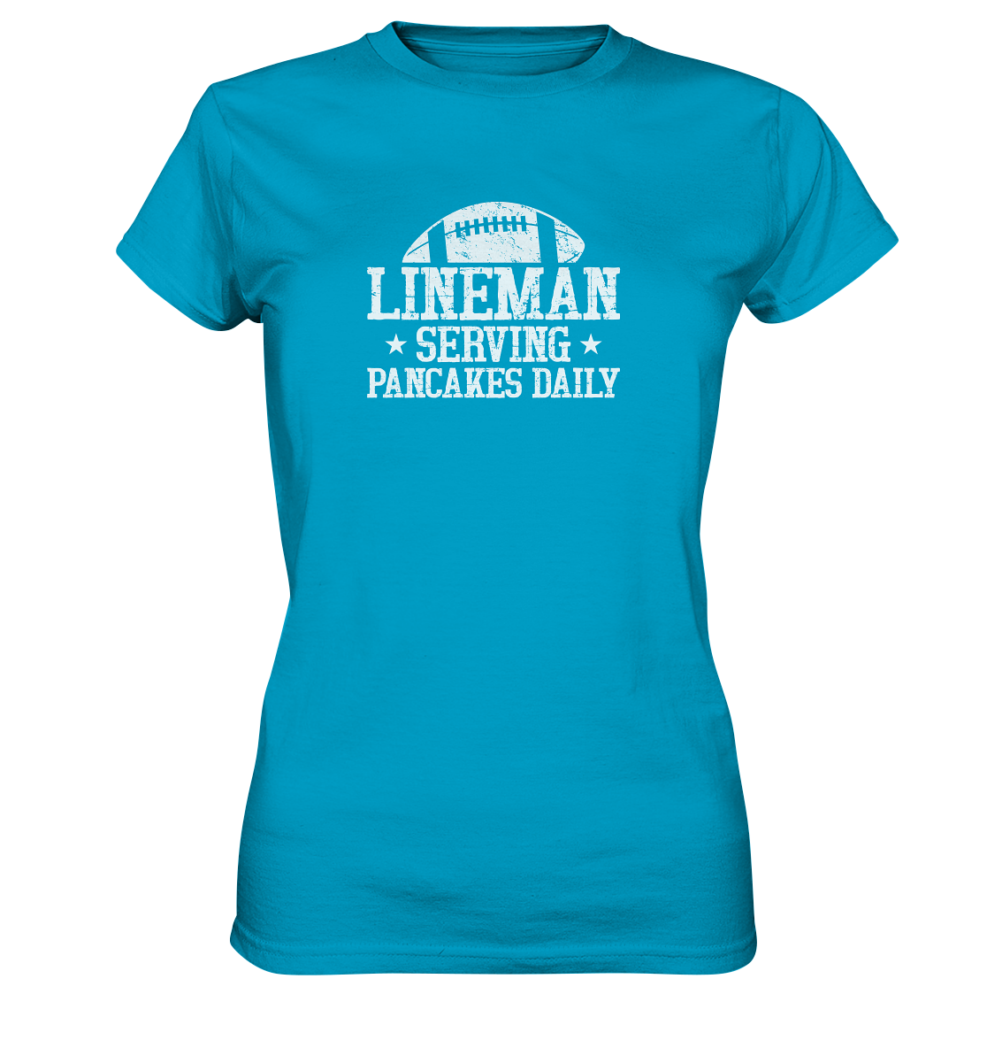 Lineman Serving Pancakes - Ladies Premium Shirt - Amfoo Shop