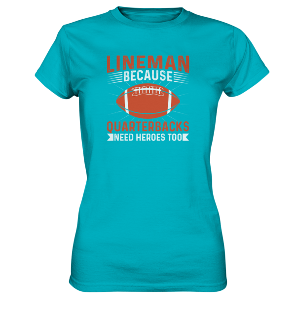 Lineman Quarterback Heroes - Ladies Premium Shirt - Amfoo Shop