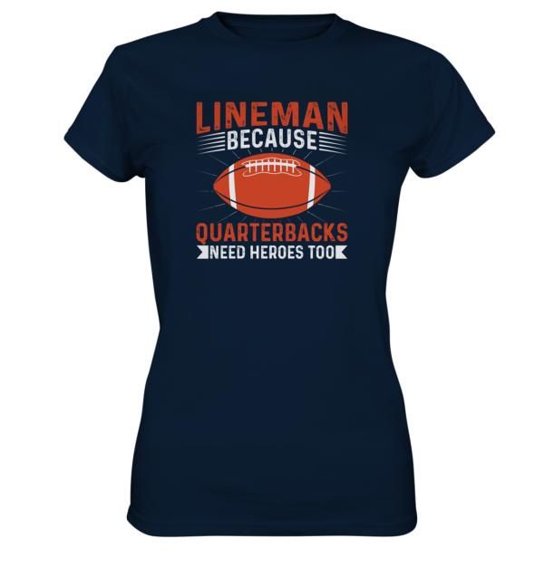 Lineman Quarterback Heroes - Ladies Premium Shirt - Amfoo Shop