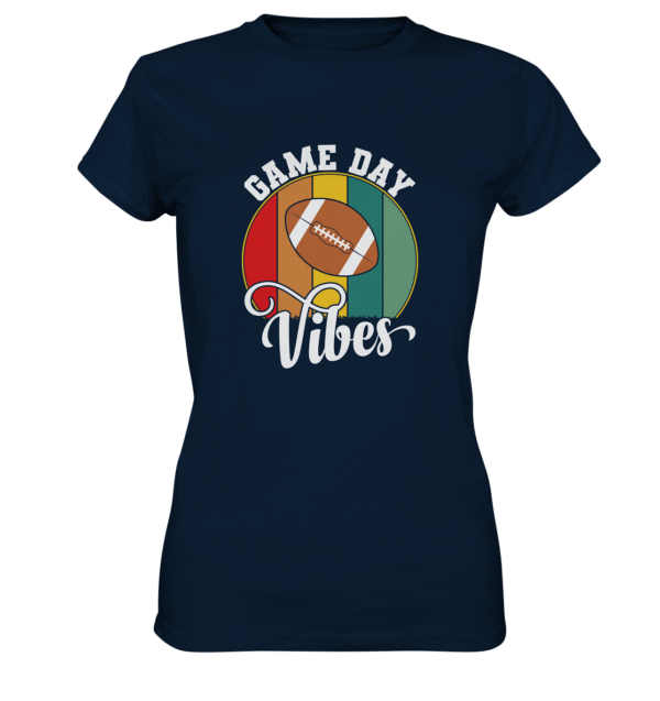 Game Day Vibes White - Ladies Premium Shirt - Amfoo Shop