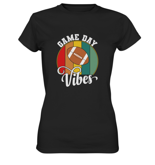 Game Day Vibes White - Ladies Premium Shirt - Amfoo Shop