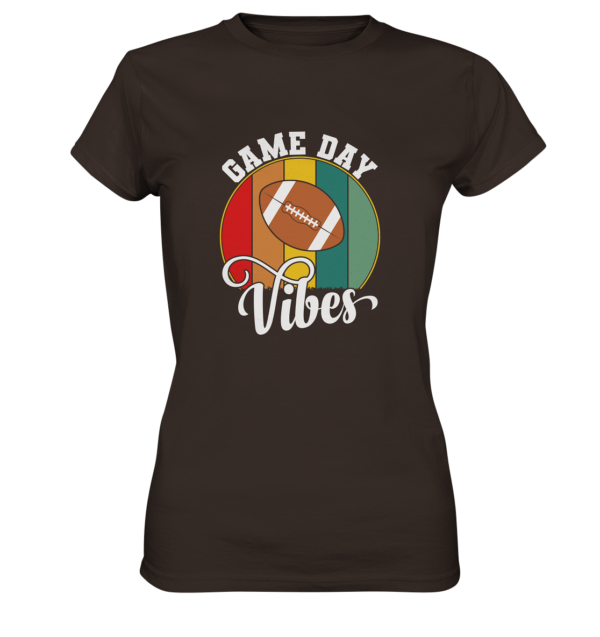 Game Day Vibes White - Ladies Premium Shirt - Amfoo Shop