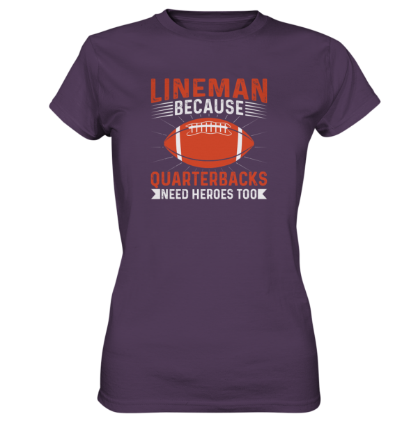 Lineman Quarterback Heroes - Ladies Premium Shirt - Amfoo Shop