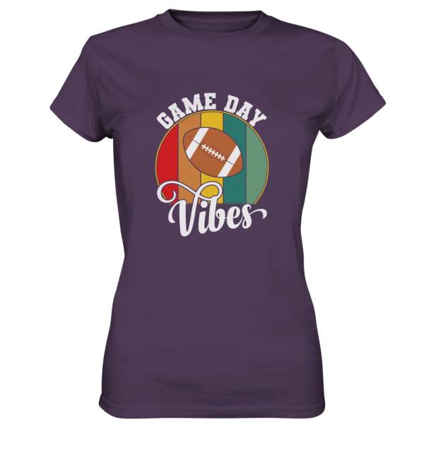 Game Day Vibes White - Ladies Premium Shirt - Amfoo Shop