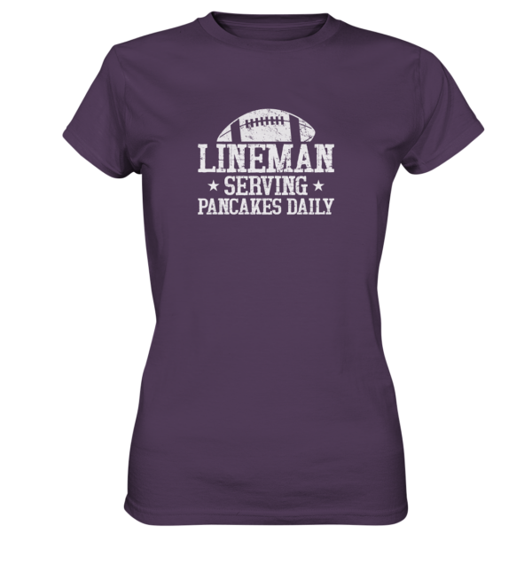 Lineman Serving Pancakes - Ladies Premium Shirt - Amfoo Shop