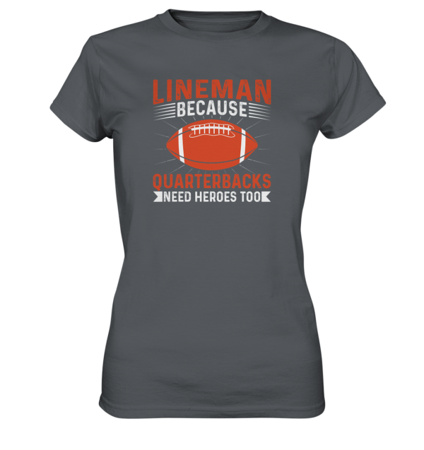 Lineman Quarterback Heroes - Ladies Premium Shirt - Amfoo Shop