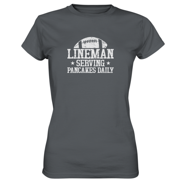 Lineman Serving Pancakes - Ladies Premium Shirt - Amfoo Shop