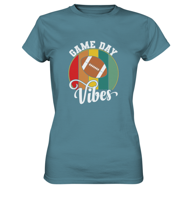 Game Day Vibes White - Ladies Premium Shirt - Amfoo Shop