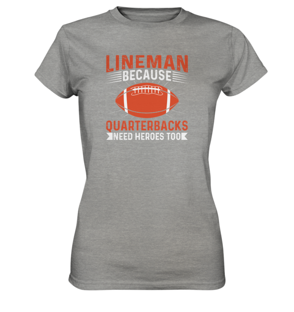 Lineman Quarterback Heroes - Ladies Premium Shirt - Amfoo Shop