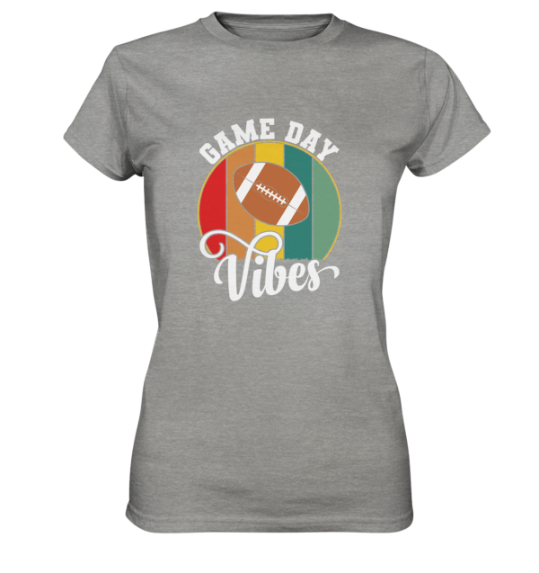 Game Day Vibes White - Ladies Premium Shirt - Amfoo Shop