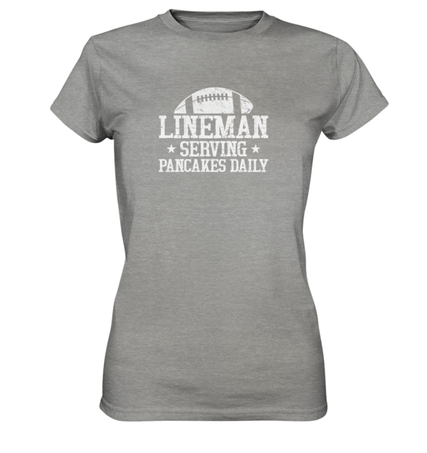 Lineman Serving Pancakes - Ladies Premium Shirt - Amfoo Shop