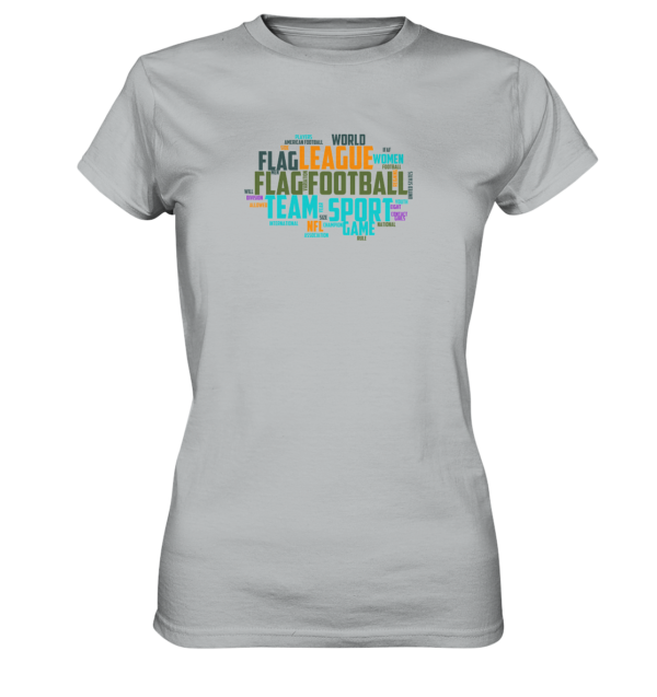 Flag Football Word Bubble - Ladies Premium Shirt - Amfoo Shop