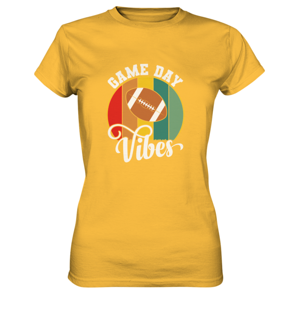 Game Day Vibes White - Ladies Premium Shirt - Amfoo Shop