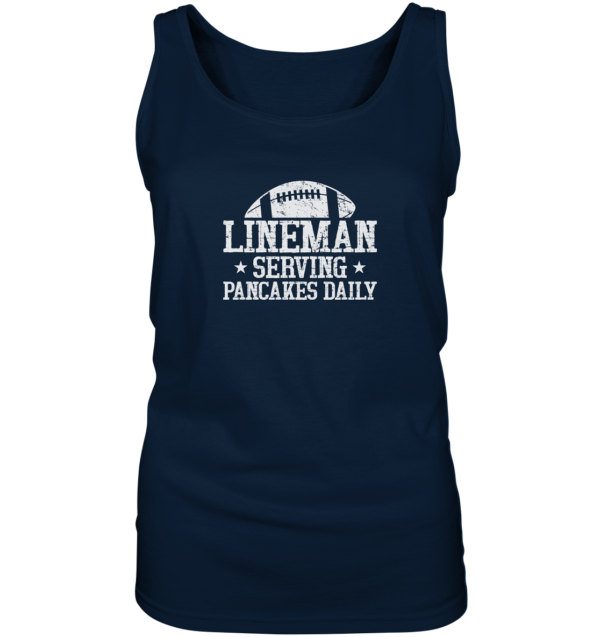 Lineman Serving Pancakes - Ladies Tank-Top - Amfoo Shop