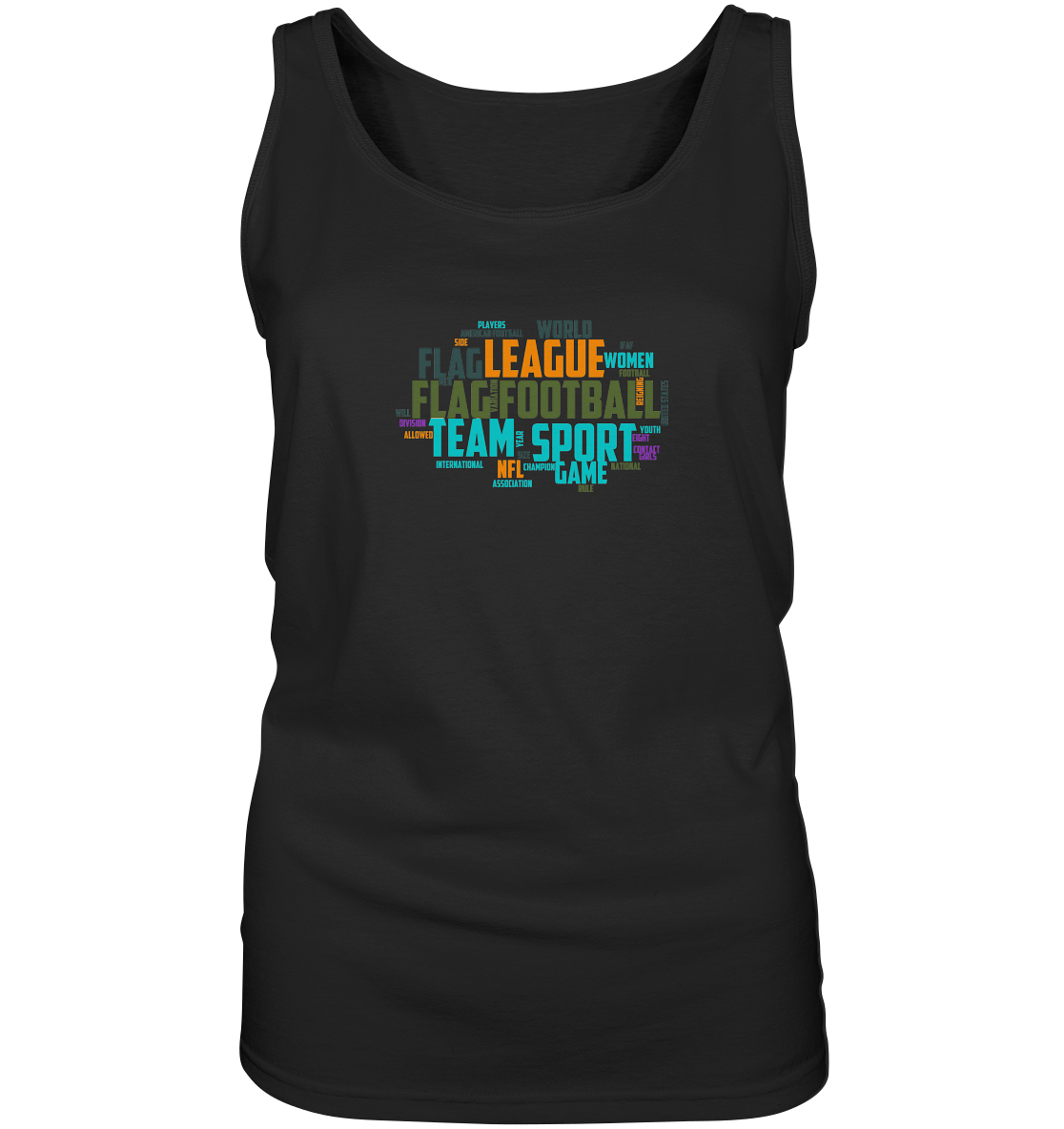 Flag Football Word Bubble - Ladies Tank-Top - Amfoo Shop