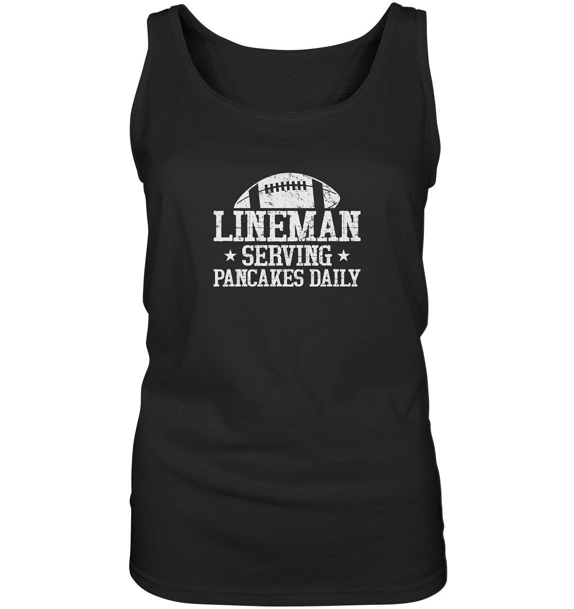 Lineman Serving Pancakes - Ladies Tank-Top - Amfoo Shop