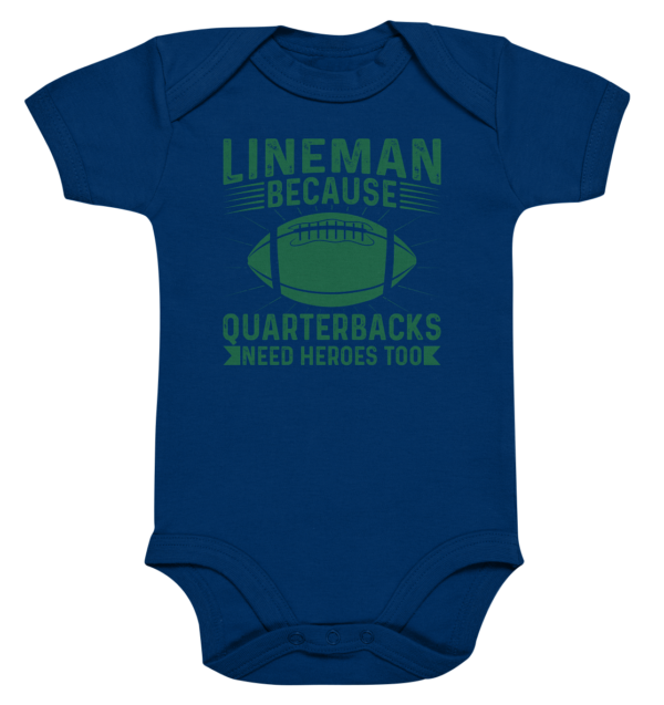 Lineman Heroes Green - Organic Baby Bodysuite - Amfoo Shop