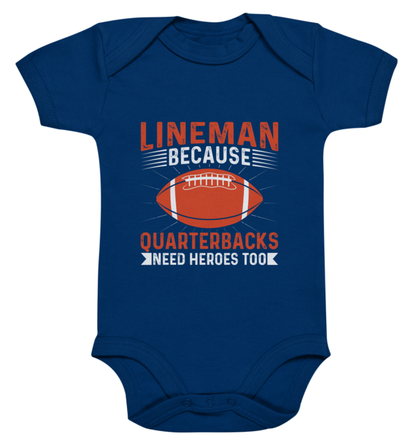 Lineman Quarterback Heroes - Organic Baby Bodysuite - Amfoo Shop