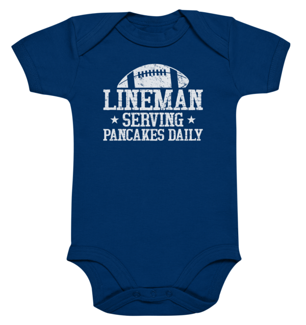 Lineman Serving Pancakes - Organic Baby Bodysuite - Amfoo Shop