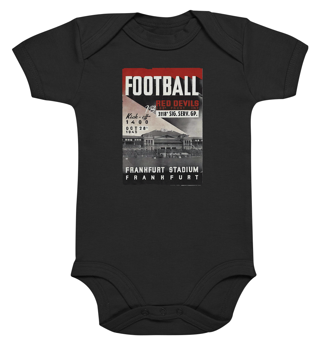 Frankfurt Football 1945 - Organic Baby Bodysuite - Amfoo Shop