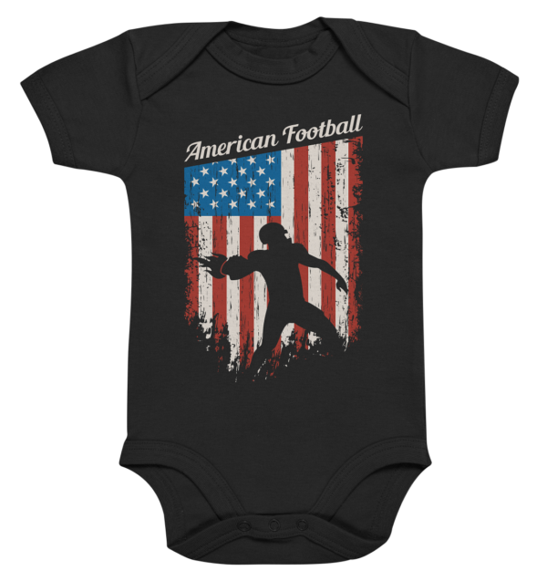 American Football Banner - Organic Baby Bodysuite - Amfoo Shop