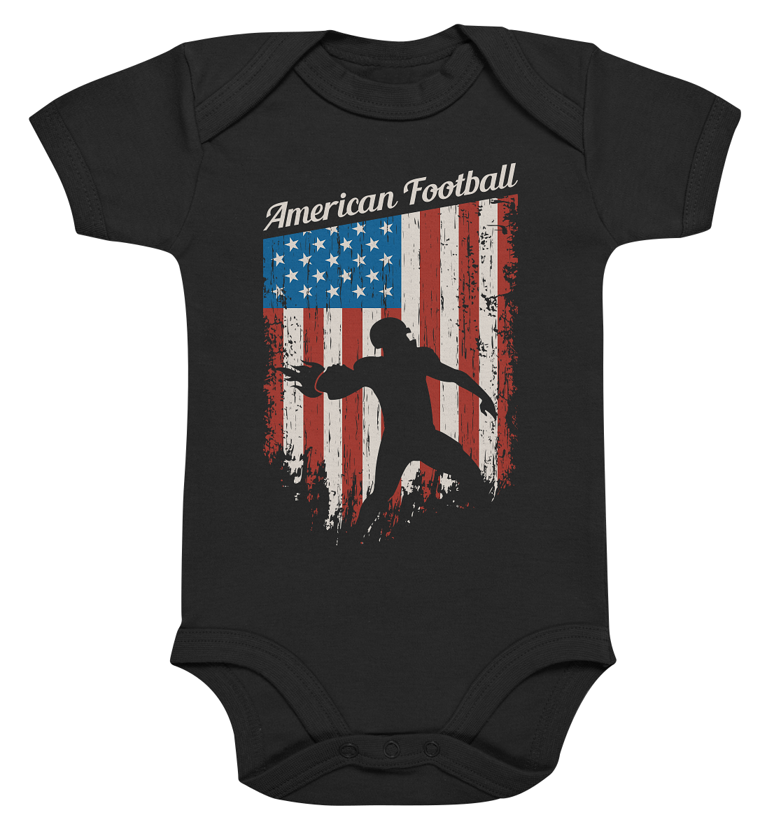 American Football Banner - Organic Baby Bodysuite - Amfoo Shop