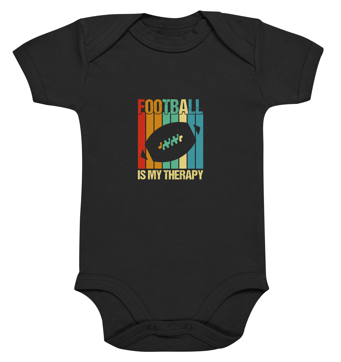 Football is my Therapy - Organic Baby Bodysuite - Amfoo Shop