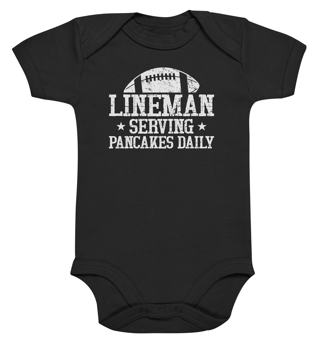 Lineman Serving Pancakes - Organic Baby Bodysuite - Amfoo Shop