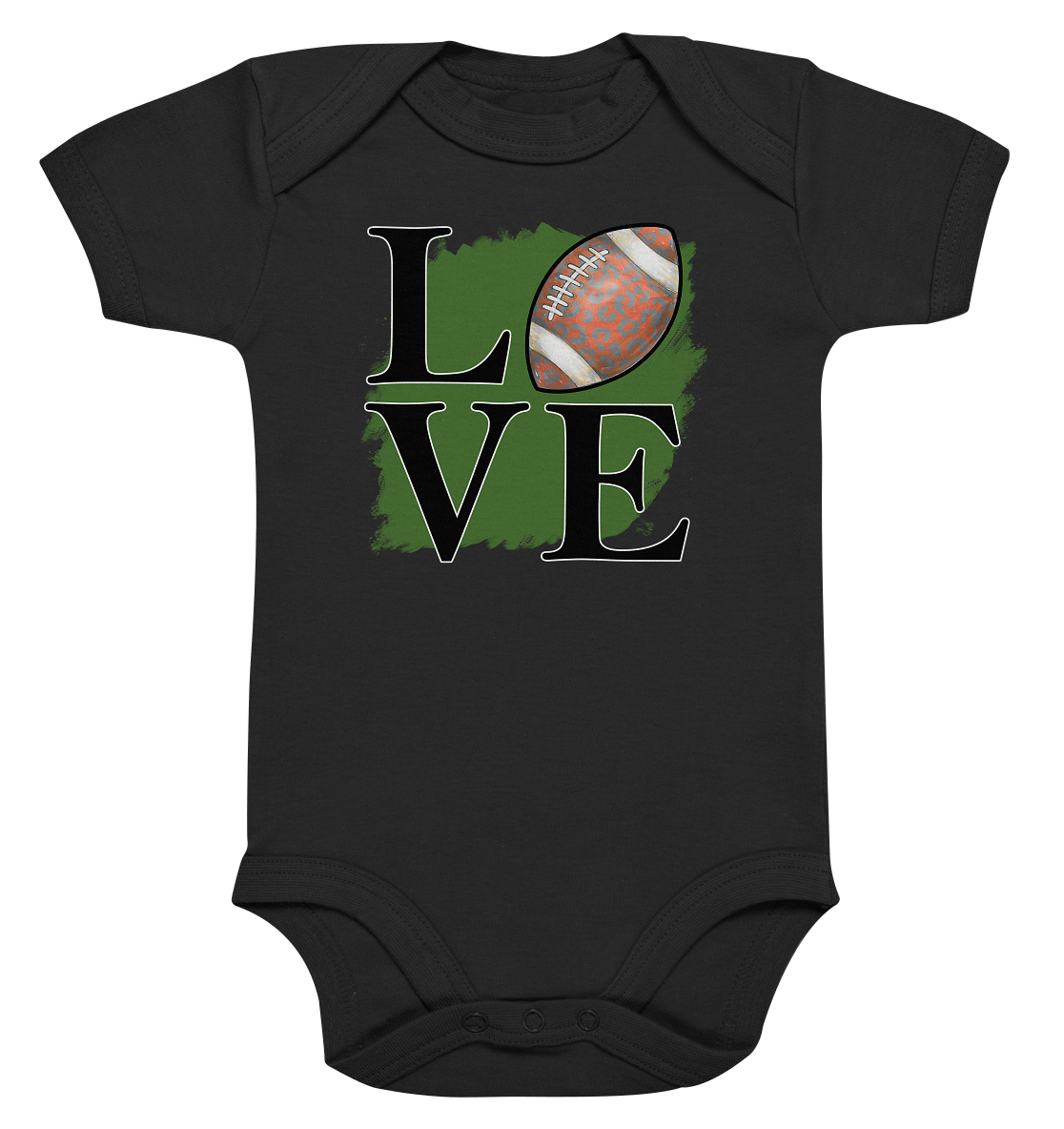 Football Love II - Organic Baby Bodysuite - Amfoo Shop