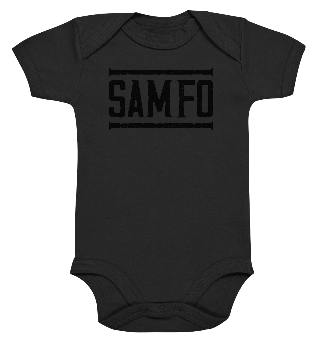 SAMFO black - Organic Baby Bodysuite - Amfoo Shop