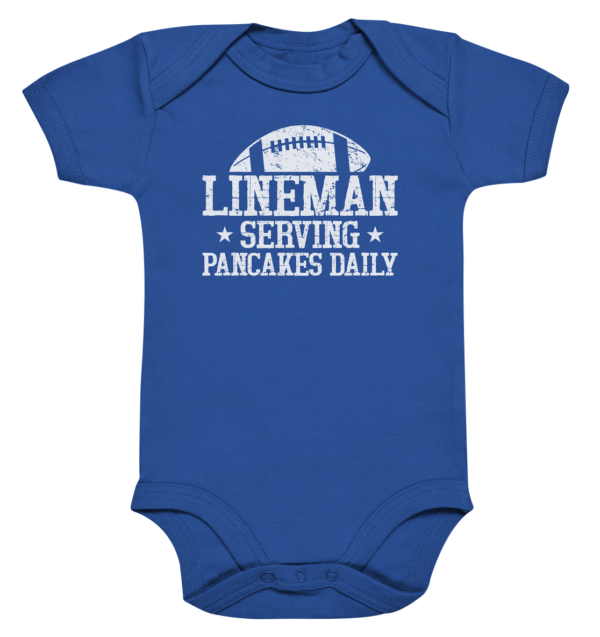 Lineman Serving Pancakes - Organic Baby Bodysuite - Amfoo Shop