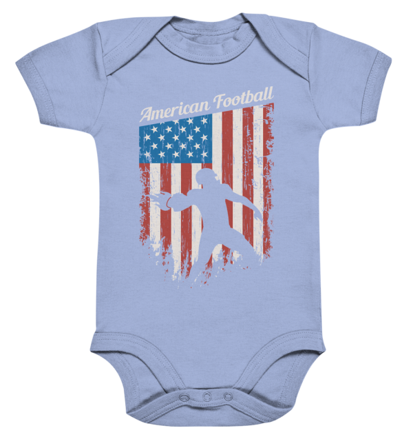 American Football Banner - Organic Baby Bodysuite - Amfoo Shop