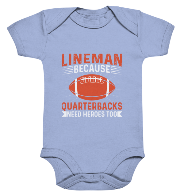 Lineman Quarterback Heroes - Organic Baby Bodysuite - Amfoo Shop