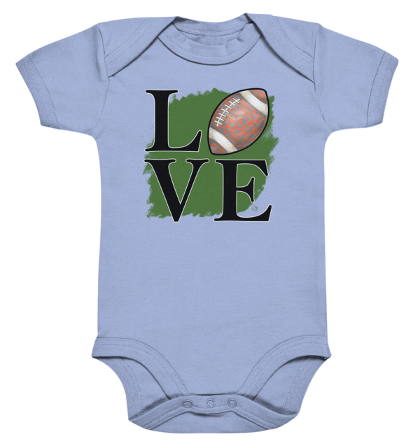 Football Love II - Organic Baby Bodysuite - Amfoo Shop