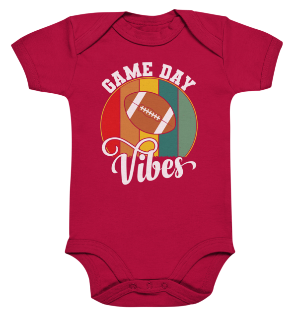 Game Day Vibes White - Organic Baby Bodysuite - Amfoo Shop