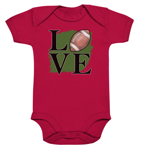 Football Love II - Organic Baby Bodysuite - Amfoo Shop