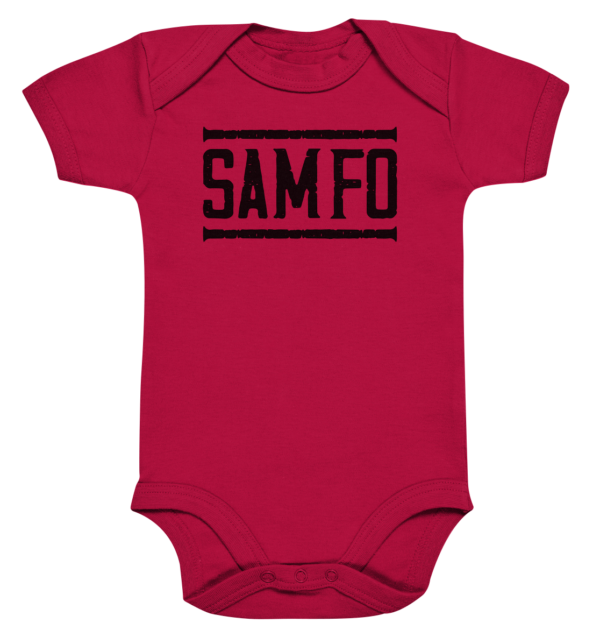 SAMFO black - Organic Baby Bodysuite - Amfoo Shop