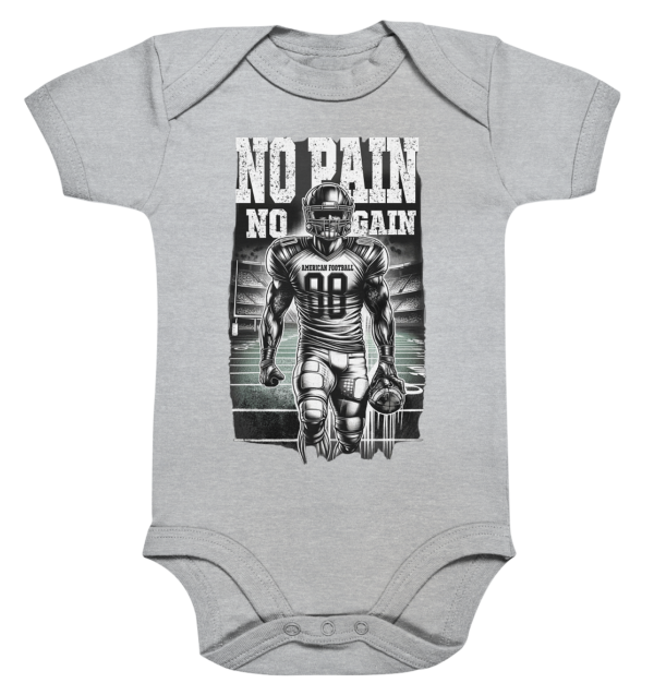 No Pain No Gain - Organic Baby Bodysuite - Amfoo Shop