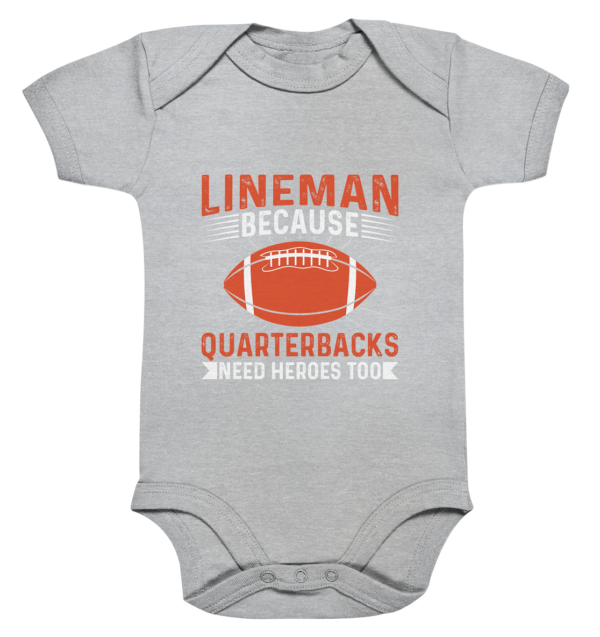 Lineman Quarterback Heroes - Organic Baby Bodysuite - Amfoo Shop