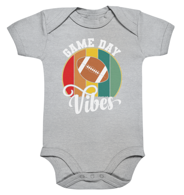 Game Day Vibes White - Organic Baby Bodysuite - Amfoo Shop