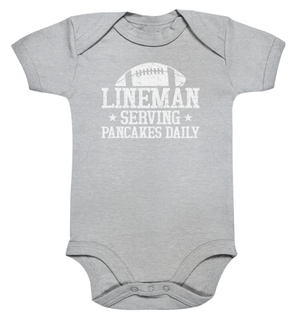 Lineman Serving Pancakes - Organic Baby Bodysuite - Amfoo Shop