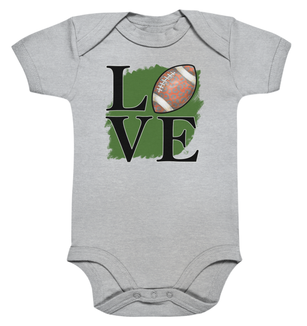 Football Love II - Organic Baby Bodysuite - Amfoo Shop