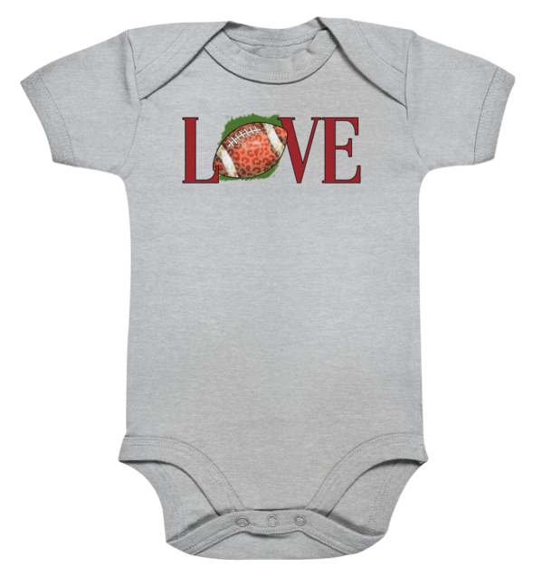 Football Love - Organic Baby Bodysuite - Amfoo Shop